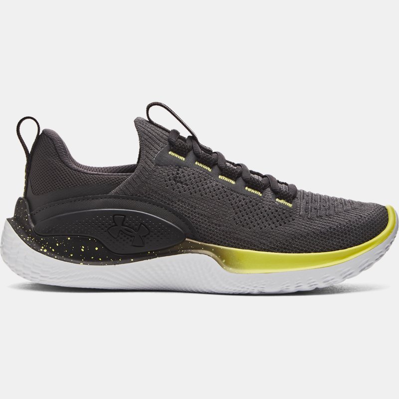 Women's Under Armour Flow Dynamic Training Shoes Jet Gray / Lime Yellow / Black 42.5